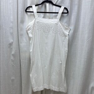 Beautiful Vintage Embroidered Square-Neck Dress